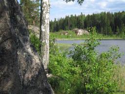 Вид на Новосельское озеро со стоянки